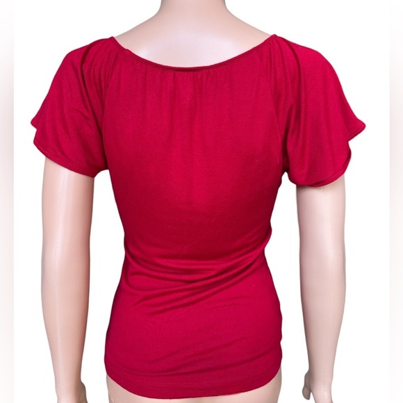 Ann Taylor Loft Flutter Sleeve Top size Petite XSP - Picture 2 of 9